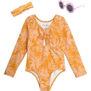 Jessica Simpson Floral Rashguard, Headband & Sunglasses Set Baby SZ 24M:NWT